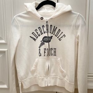 Abercrombie cropped zip up sweater